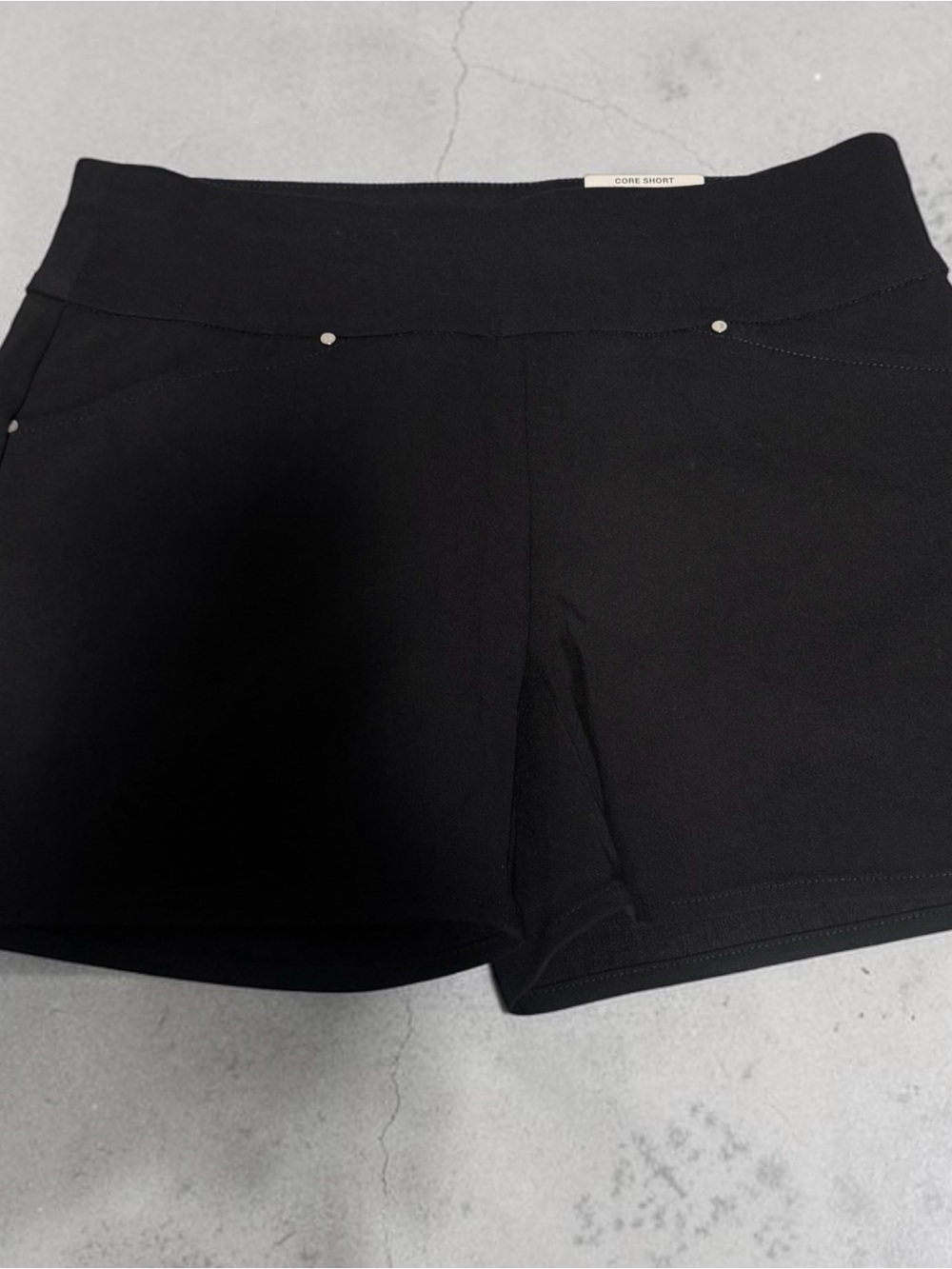 INC International Concepts Black Core Bike Shorts